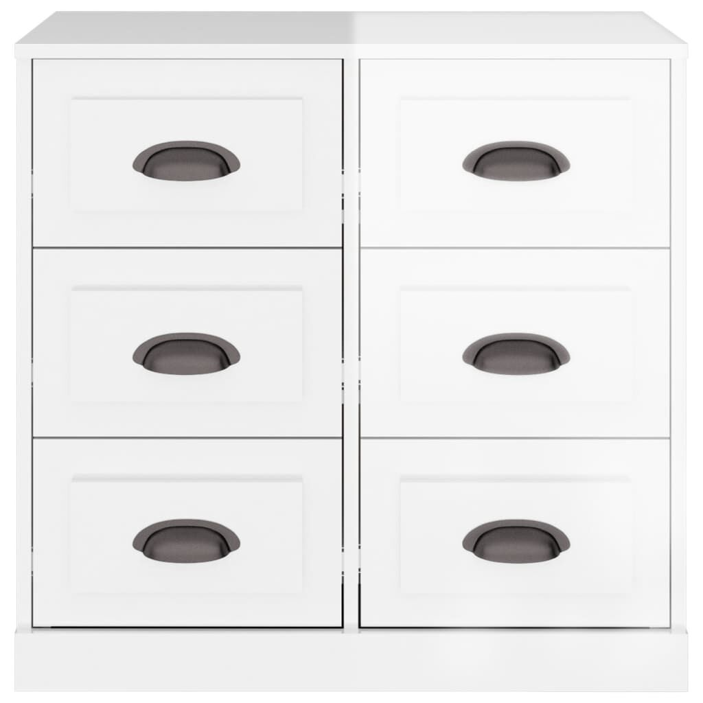 vidaXL Ντουλάπι Γυαλιστερό Λευκό 70x35,5x67,5 εκ. Επεξεργασμένο Ξύλο