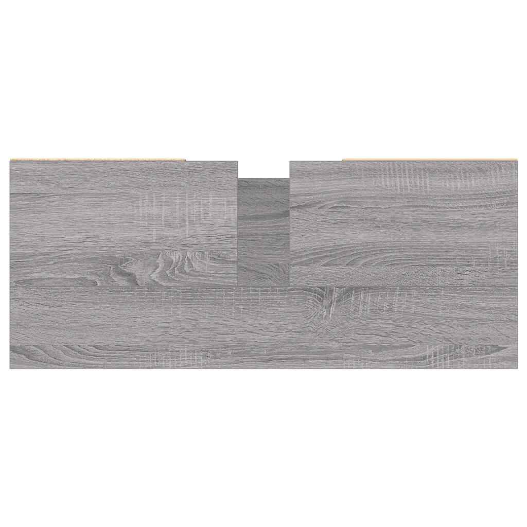 vidaXL Ντουλάπι Μπάνιου Γκρι Sonoma 80 x 33 x 60 εκ. από Επεξεργ. Ξύλο