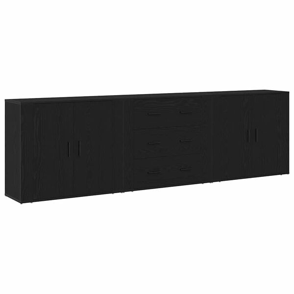 vidaXL Μπουφές Μαύρη δρυς 240 x 33 x 70 εκ. Επεξεργασμένο ξύλο