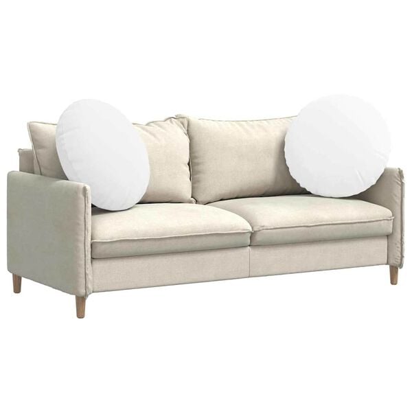 vidaXL Μαξιλάρια καθισμάτων 2 pcs Λευκό Ø80 x 29 εκ ύφασμα