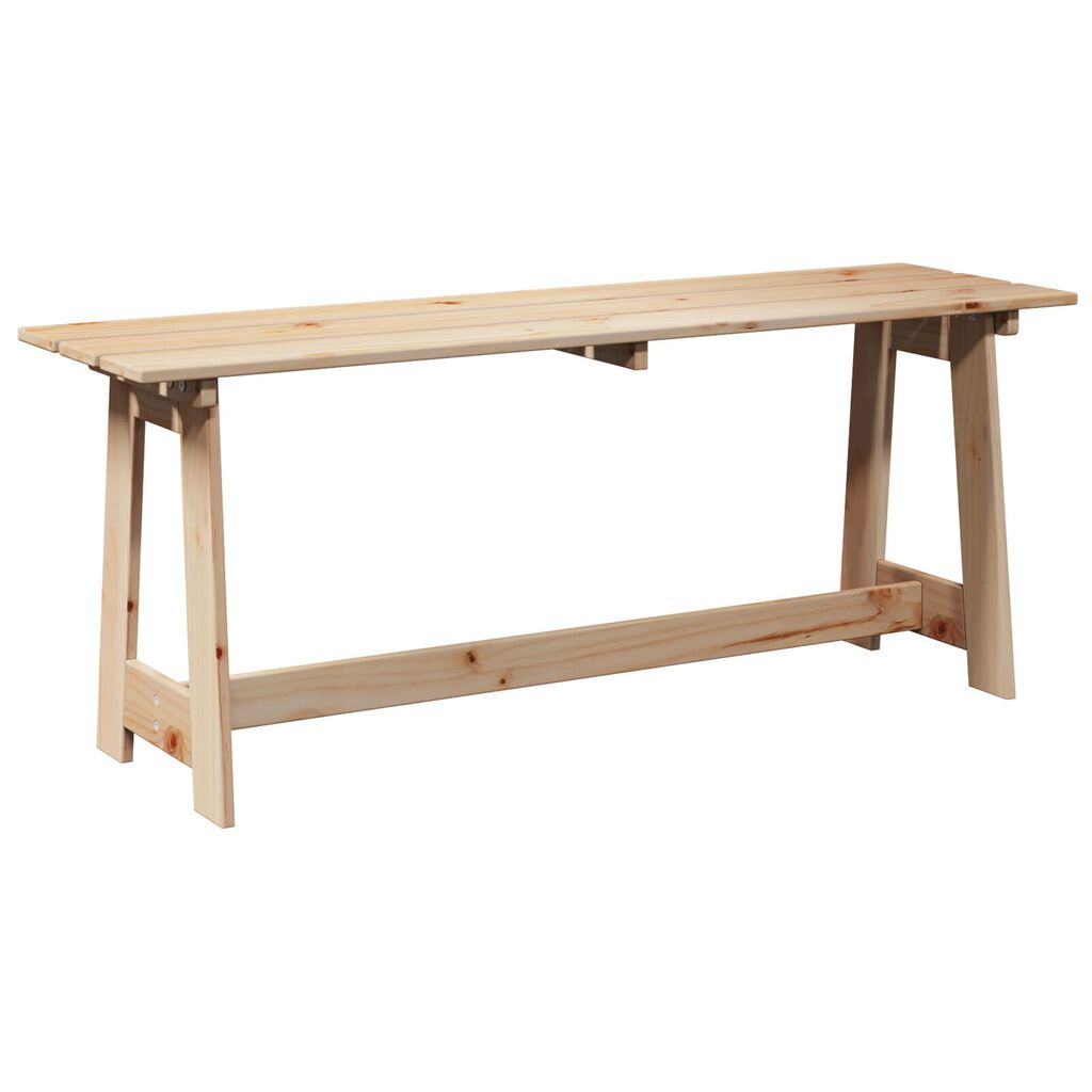 vidaXL Εξωτερικός Πάγκος 119x35x47 εκ Μασίφ Ξύλο Πεύκου