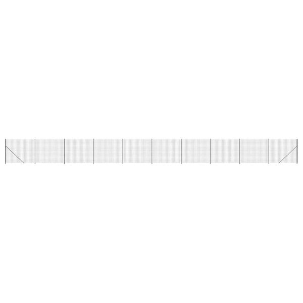 vidaXL Συρματόπλεγμα Περίφραξης Ανθρακί 1,6 x 25 μ. με Βάσεις Φλάντζα