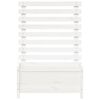 vidaXL Ζαρντινιέρα με Ράφι Λευκή 79 x 39,5 x 114 εκ. Μασίφ Ξύλο Πεύκου
