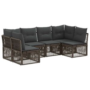 vidaXL &Sigma;&epsilon;&tau; &Kappa;&alpha;&nu;&alpha;&pi;έ &Kappa;ή&pi;&omicron;&upsilon; 6 pcs &Gamma;&kappa;&rho;&iota; &sigma;&upsilon;&nu;&theta;&epsilon;&tau;&iota;&kappa;ό &rho;&alpha;&tau;ά&nu;