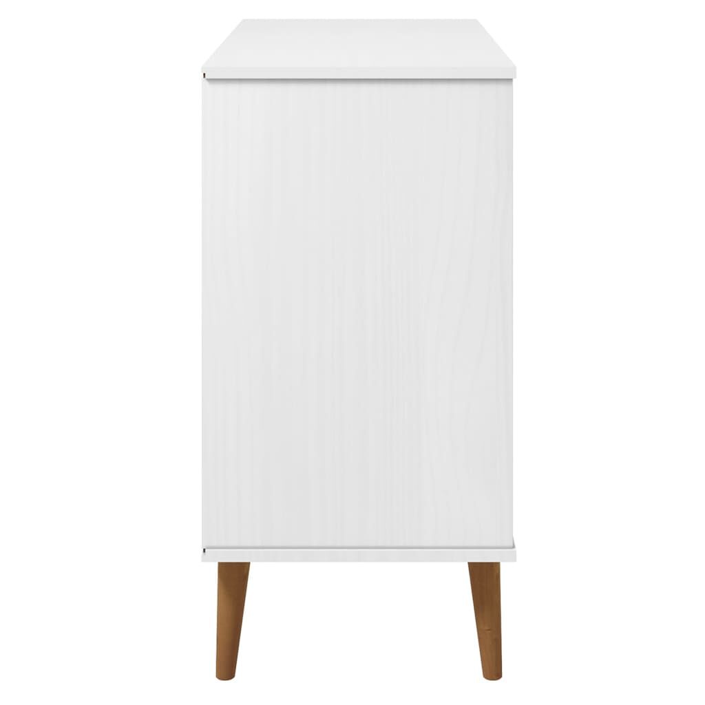 vidaXL Ντουλάπι MOLDE Λευκό 90x40x80 εκ. από Μασίφ Ξύλο Πεύκου