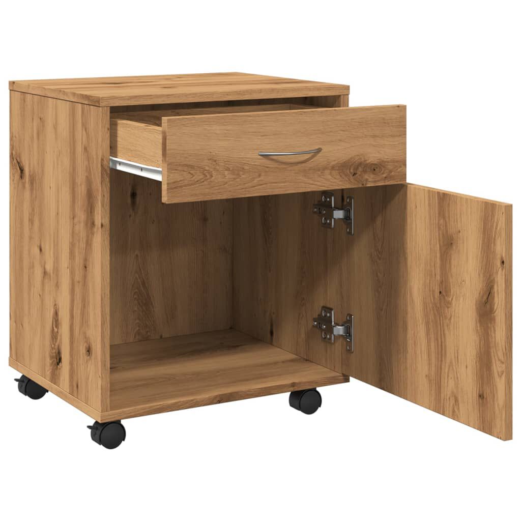 vidaXL Τροχήλατο ντουλάπι Artisan Oak 45x38x54 cm Κατασκευασμένο ξύλο
