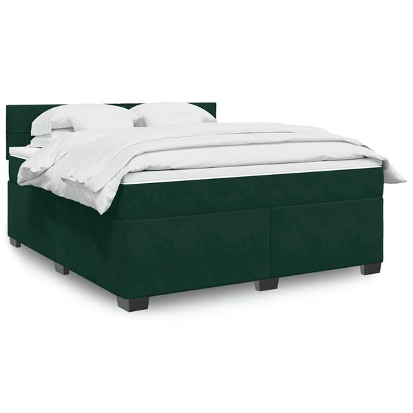 vidaXL &Kappa;&rho;&epsilon;&beta;ά&tau;&iota; Boxspring &mu;&epsilon; &Sigma;&tau;&rho;ώ&mu;&alpha; &Sigma;&kappa;&omicron;ύ&rho;&omicron; &Pi;&rho;ά&sigma;&iota;&nu;&omicron; 180x200&epsilon;&kappa;. &Beta;&epsilon;&lambda;&omicron;ύ&delta;&iota;&nu;&omicron;