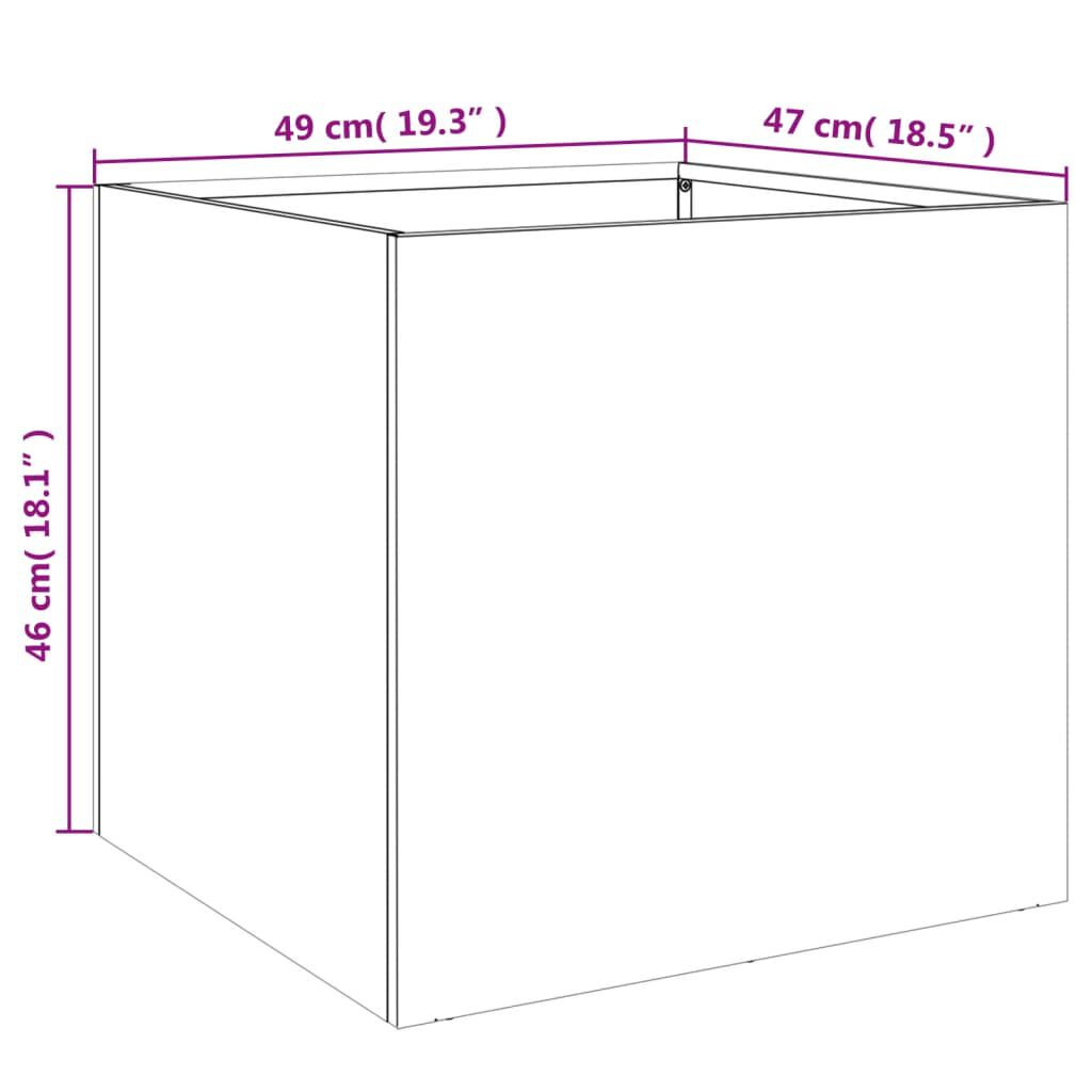 vidaXL Ζαρντινιέρα Ανθρακί 49x47x46 εκ. από Χάλυβα