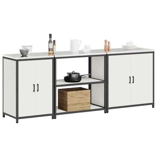 vidaXL &Sigma;&epsilon;&tau; &Alpha;&pi;&omicron;&theta;ή&kappa;&epsilon;&upsilon;&sigma;&eta;&sigmaf; &Kappa;&omicron;&upsilon;&zeta;ί&nu;&alpha;&sigmaf; &mu;&epsilon; &rho;ά&phi;&iota; Ά&lambda;&lambda;&omicron; 3 pcs &Lambda;&epsilon;&upsilon;&kappa;ό &Alpha;&tau;&sigma;ά&lambda;&iota;