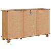 vidaXL Πλαϊνό γραφείο ASKIM Καφέ 133.5 x 40 x 79 εκ. Μασίφ ξύλο πεύκου