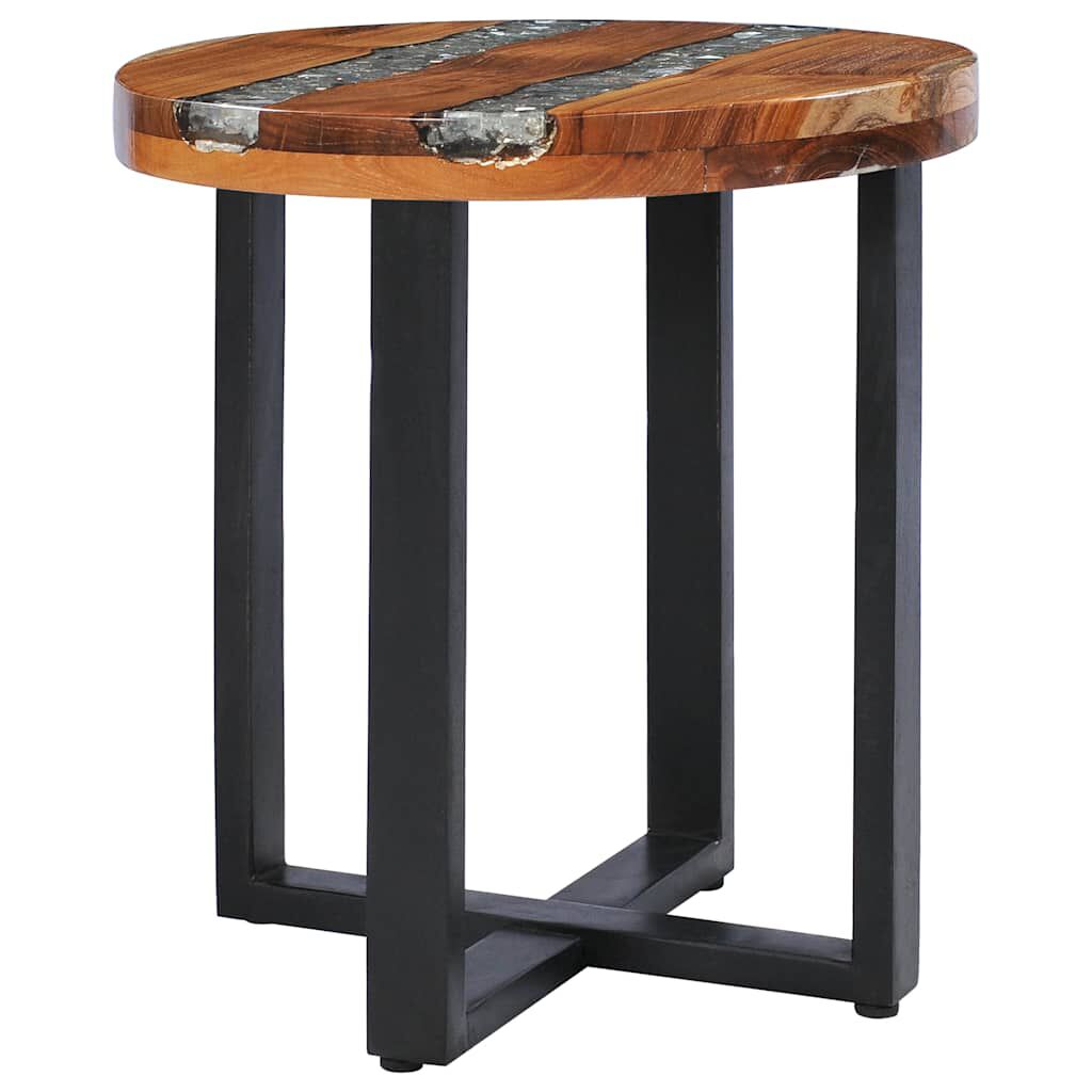 vidaXL Τραπεζάκι Σαλονιού 40x45 εκ. από Μασίφ Ξύλο Teak / Συνθ. Ρητίνη