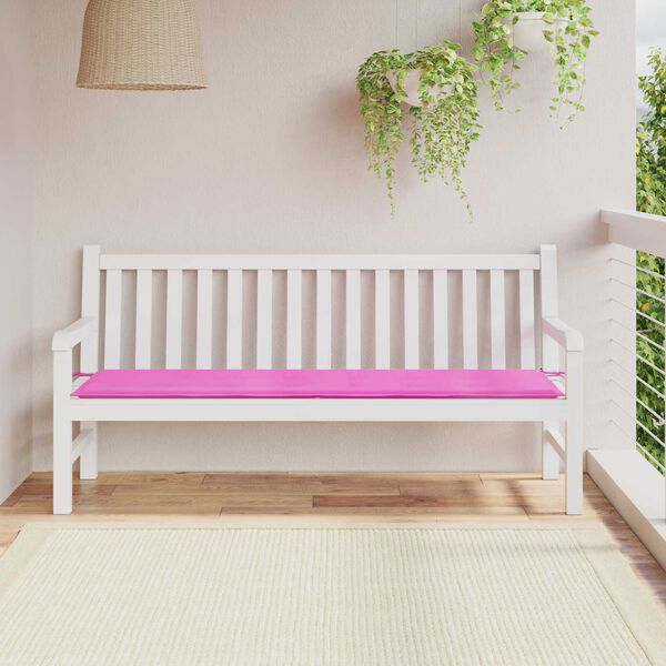 vidaXL Μαξιλάρι Παγκάκι Κήπου Ροζ 180 x 50 x 4 cm Ύφασμα Oxford