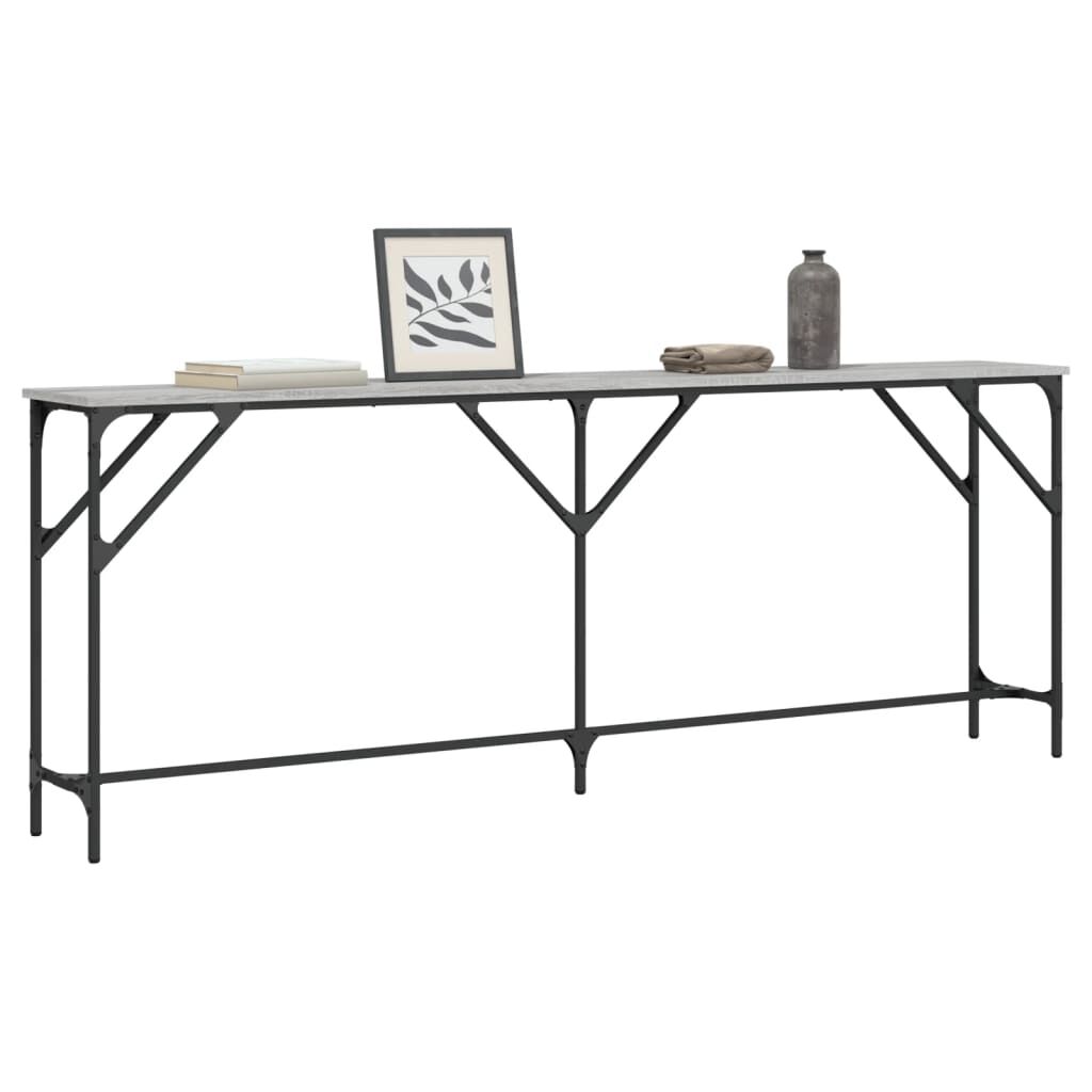 vidaXL Τραπέζι Κονσόλα Γκρι Sonoma 200x29x75 εκ. Επεξεργασμένο Ξύλο