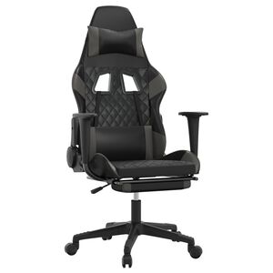 vidaXL &Kappa;&alpha;&rho;έ&kappa;&lambda;&alpha; Gaming &Mu;&alpha;&sigma;ά&zeta; &Upsilon;&pi;&omicron;&pi;ό&delta;&iota;&omicron; &Mu;&alpha;ύ&rho;&omicron;/&Gamma;&kappa;&rho;&iota; &alpha;&pi;ό &Sigma;&upsilon;&nu;&theta;&epsilon;&tau;&iota;&kappa;ό &Delta;έ&rho;&mu;&alpha;