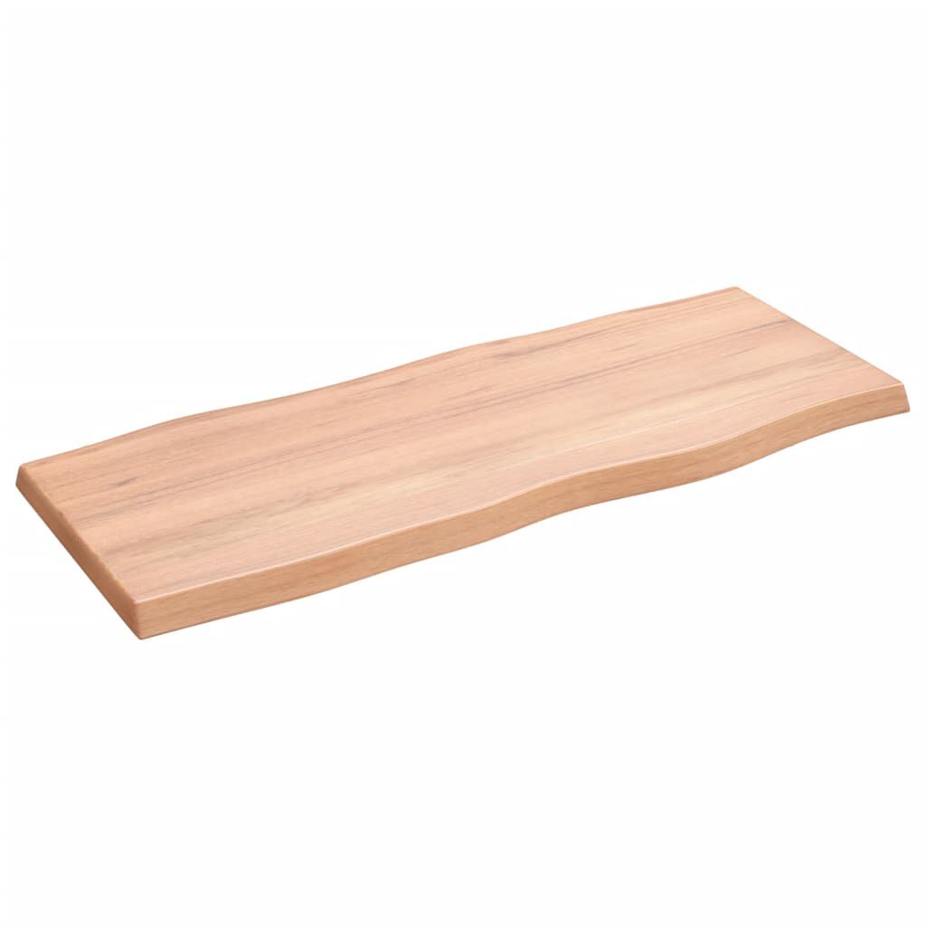 vidaXL Επιφ Τραπεζιού Αν Καφέ 100x40x(2-4)εκ.Ακατέργ. Μασίφ Ξύλο Δρυός