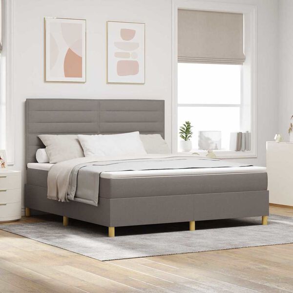 vidaXL &Kappa;&rho;&epsilon;&beta;ά&tau;&iota; &mu;&epsilon; &epsilon;&lambda;&alpha;&tau;ή&rho;&iota;&alpha; &mu;&epsilon; &sigma;&tau;&rho;ώ&mu;&alpha; Taupe 180 x 200 cm ύ&phi;&alpha;&sigma;&mu;&alpha;