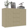 vidaXL Μπουφές Sonoma Δρυς 88 x 30 x 65 εκ. από Επεξ. Ξύλο