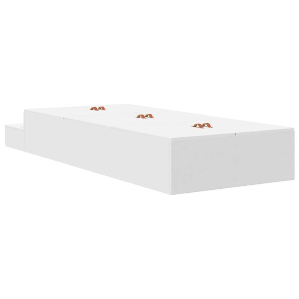 vidaXL Κρεβάτι αποθήκευσης Άσπρο 100x200 εκ
