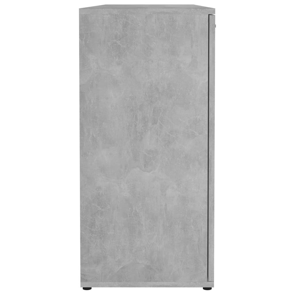 vidaXL Μπουφές Γκρι του Σκυροδέματος 120 x 35,5 x 75 εκ. Επεξ. Ξύλο