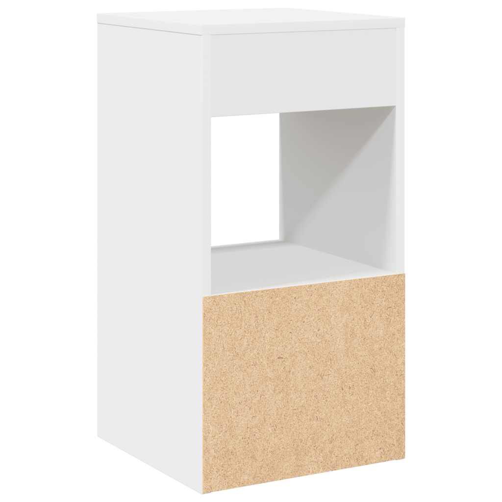 vidaXL Κομοδίνο με συρτάρι Λευκό 35x34x66,5 cm