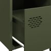 vidaXL Κομοδίνο Πράσινο Λαδί 35x39x43,5 εκ. από Χάλυβα