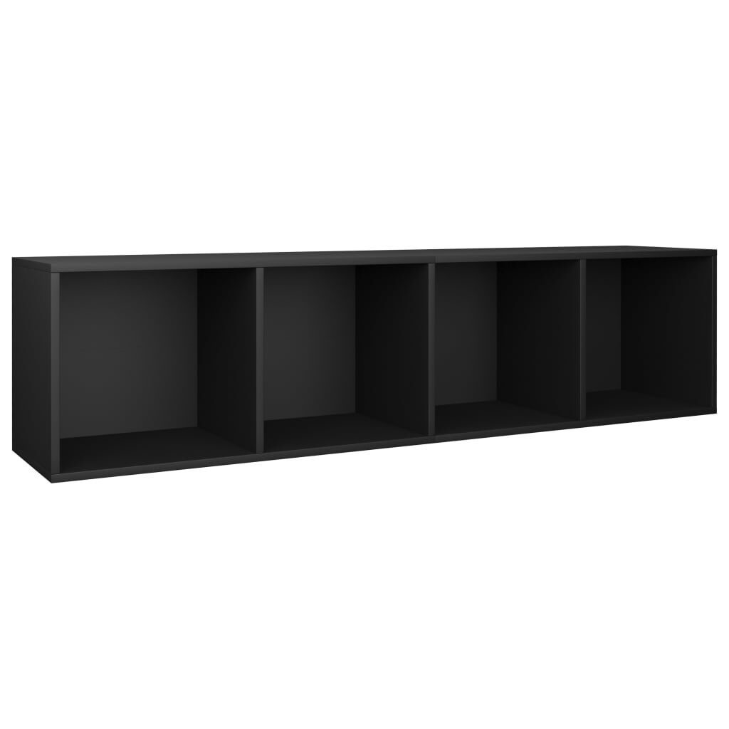vidaXL Βιβλιοθήκη/Έπιπλο Τηλεόρασης Μαύρο 36x30x143 εκ. Επεξ. Ξύλο