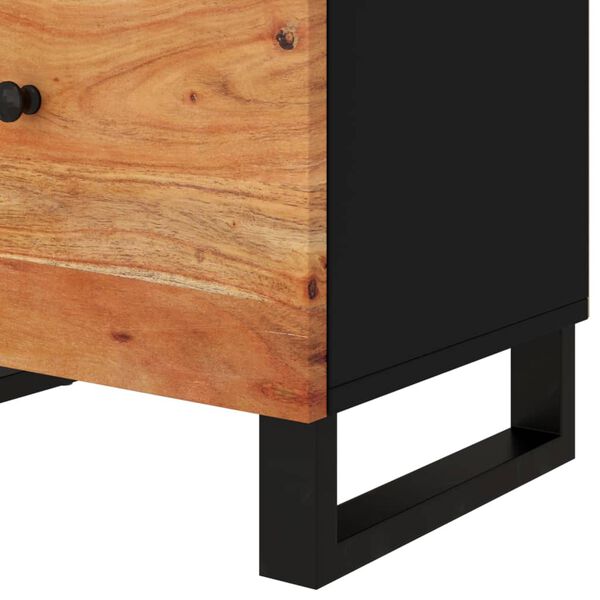 vidaXL Κομοδίνο 50 x 33 x 60 εκ. Μασίφ Ξύλο Ακακίας & Επεξεργ. Ξύλο