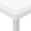 vidaXL Σέτ φαγητού για κήπο 15 pcs Λευκό Rattan Polt