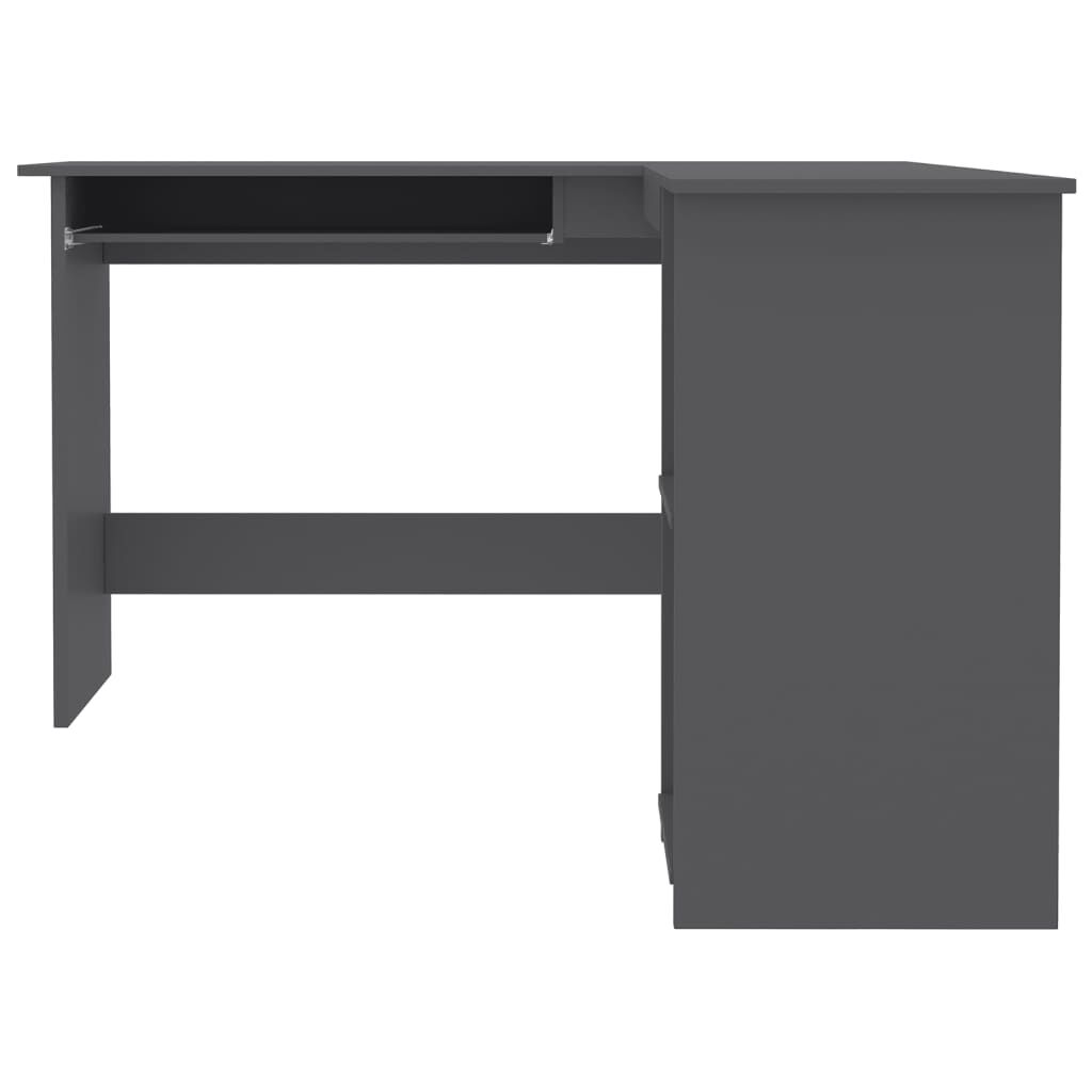 vidaXL Γραφείο Γωνιακό Γκρι 120 x 140 x 75 εκ. από Επεξ. Ξύλο
