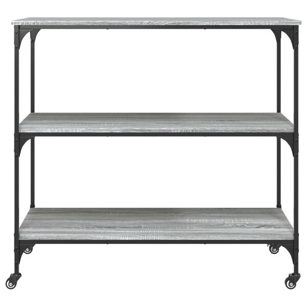 vidaXL Τρόλεϊ Κουζίνας Sonoma Γκρι 102x50x95 εκ. Επεξεργασμένο Ξύλο