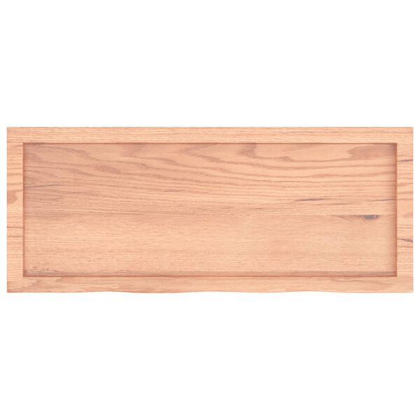 vidaXL Επιφ Τραπεζιού Αν Καφέ 100x40x(2-4)εκ. Επεξ. Μασίφ Ξύλο Δρυός