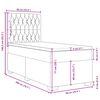 vidaXL Κρεβάτι Boxspring με Στρώμα Ανοιχτό Γκρι 90x200 εκ. Βελούδινο