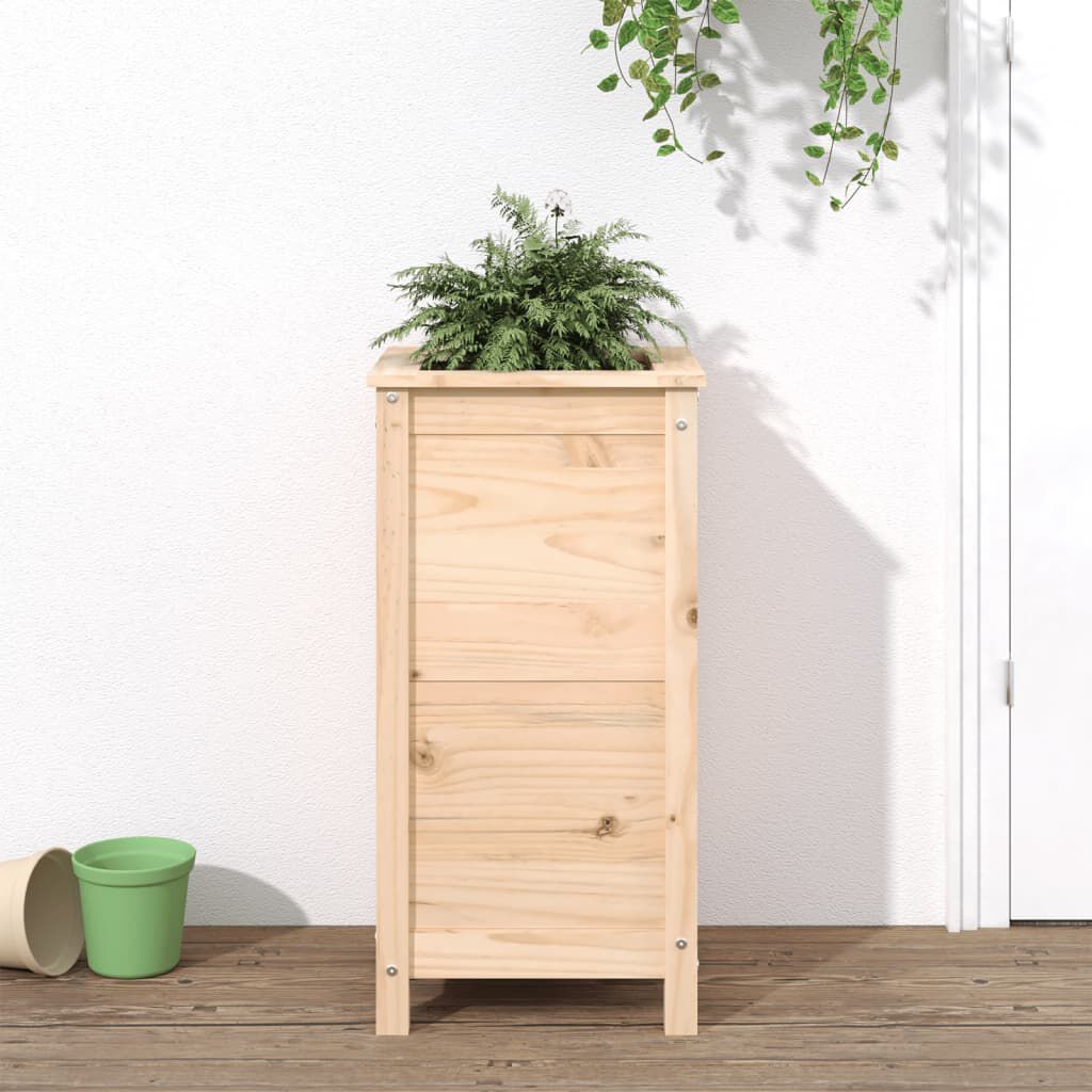 vidaXL Ζαρντινιέρα 40 x 40x 78 εκ. από Μασίφ Ξύλο Πεύκου