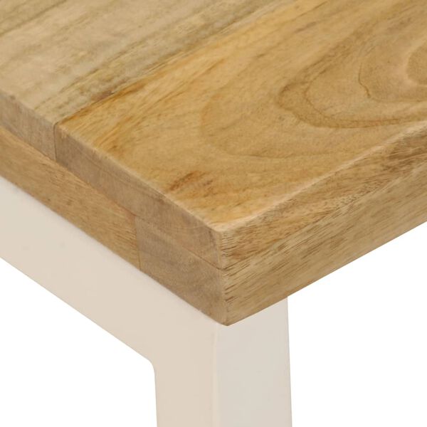 vidaXL Τραπεζάκι Σαλονιού 100x50x35 εκ. από Μασίφ Ξύλο Μάνγκο / Ατσάλι