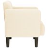 vidaXL Καναπές-καρέκλα με μπράτσα Κρεμ 54 εκ. Κορδόνι ύφασμα