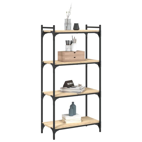 vidaXL Βιβλιοθήκη 4 Επιπέδων Sonoma Δρυς 60x30x120 εκ. Επεξεργ. Ξύλο