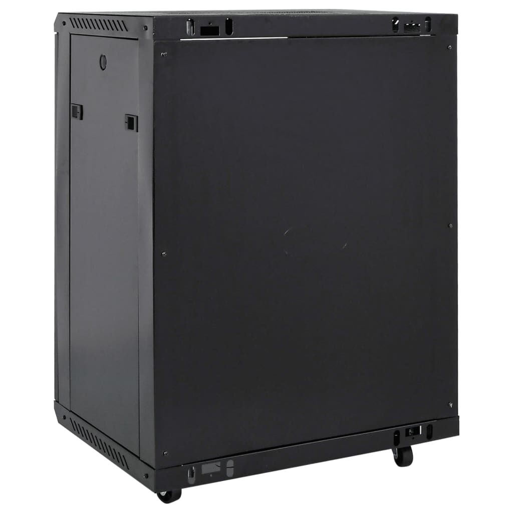vidaXL Καμπίνα Δικτύου 15U 19" IP20 Μαύρη 60x45x86 εκ.