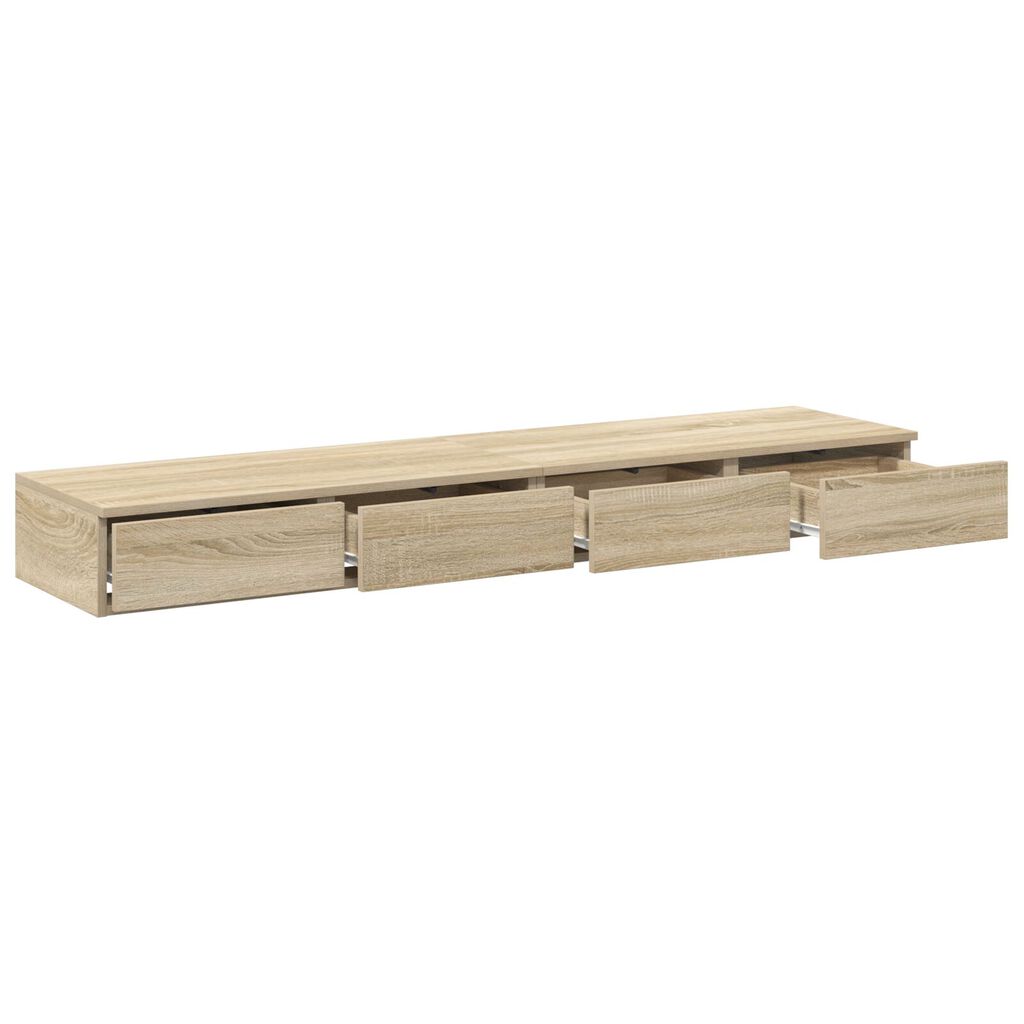 vidaXL Συρτάρια κρεβατιού με συρτάρι Sonoma Δρυς 150 x 36.5 x 16.5 εκ