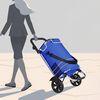 vidaXL Καρότσι Αγορών Μπλε 36.5 x 46.5 x 100.5 εκ Ύφασμα Oxford