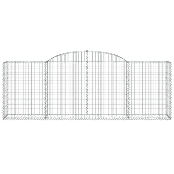 vidaXL Συρματοκιβώτια Τοξωτά 2 τεμ. 300x50x100/120 εκ. Γαλβαν. Ατσάλι