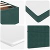 vidaXL Οθωμανικό κρεβάτι με στρώματα&LEDs Dark Green 180x200cm Velvet