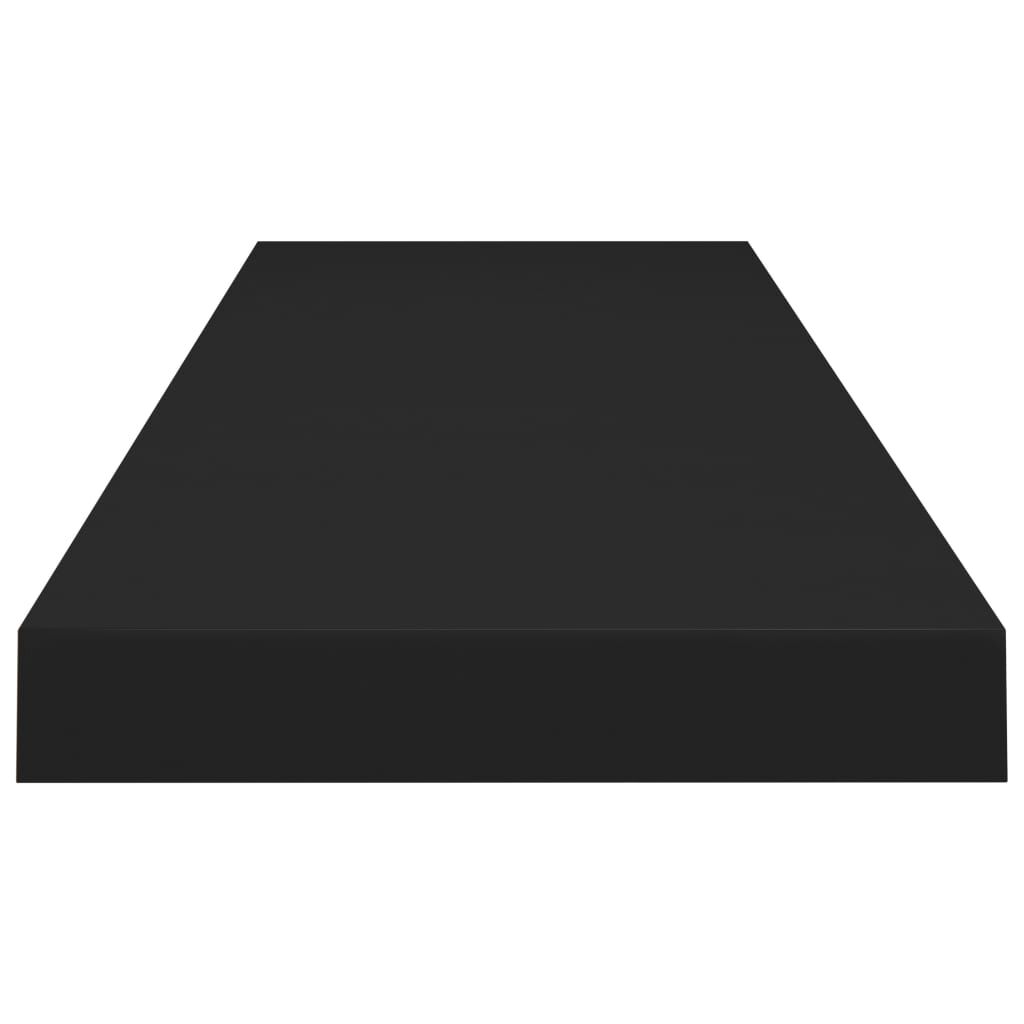 vidaXL Ράφια Τοίχου 2 τεμ. Μαύρα 90x23,5x3,8 εκ. MDF