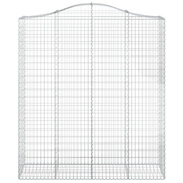 vidaXL Συρματοκιβώτια Τοξωτά 2 τεμ. 200x50x220/240 εκ. Γαλβαν. Ατσάλι