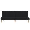 vidaXL Καναπές Κρεβάτι Διθέσιος Μαύρος Υφασμάτινος
