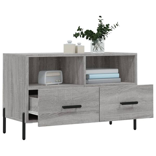 vidaXL Έπιπλο Τηλεόρασης Γκρι Sonoma 80x36x50 εκ. από Επεξεργ. Ξύλο