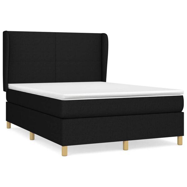 vidaXL &Kappa;&rho;&epsilon;&beta;ά&tau;&iota; Boxspring &mu;&epsilon; &Sigma;&tau;&rho;ώ&mu;&alpha; &Mu;&alpha;ύ&rho;&omicron; 140x200 &epsilon;&kappa;. &Upsilon;&phi;&alpha;&sigma;&mu;ά&tau;&iota;&nu;&omicron;