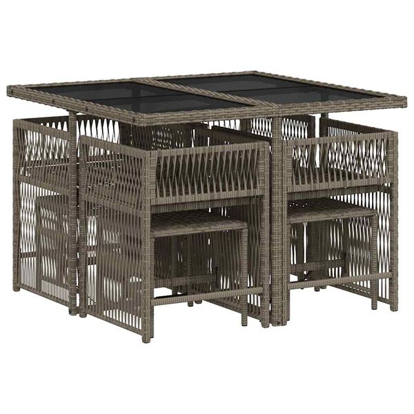 vidaXL &Sigma;&epsilon;&tau; &Tau;&rho;&alpha;&pi;&epsilon;&zeta;&alpha;&rho;ί&alpha;&sigmaf; &Kappa;ή&pi;&omicron;&upsilon; 9 &tau;&epsilon;&mu;. &Gamma;&kappa;&rho;&iota; &Sigma;&upsilon;&nu;&theta;. &Rho;&alpha;&tau;ά&nu; &mu;&epsilon; &Mu;&alpha;&xi;&iota;&lambda;ά&rho;&iota;&alpha;