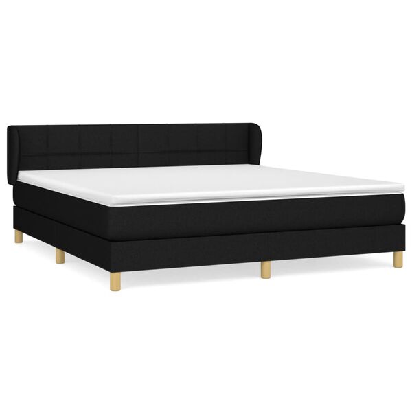 vidaXL &Kappa;&rho;&epsilon;&beta;ά&tau;&iota; Boxspring &mu;&epsilon; &Sigma;&tau;&rho;ώ&mu;&alpha; &Mu;&alpha;ύ&rho;&omicron; 160x200 &epsilon;&kappa;. &Upsilon;&phi;&alpha;&sigma;&mu;ά&tau;&iota;&nu;&omicron;