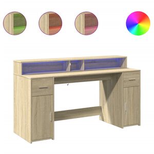 vidaXL &Gamma;&rho;&alpha;&phi;&epsilon;ί&omicron; &mu;&epsilon; LED Sonoma &delta;&rho;&upsilon;&sigmaf; 160x55x91 &epsilon;&kappa;. &Epsilon;&pi;&epsilon;&xi;&epsilon;&rho;&gamma;. &Xi;ύ&lambda;&omicron;
