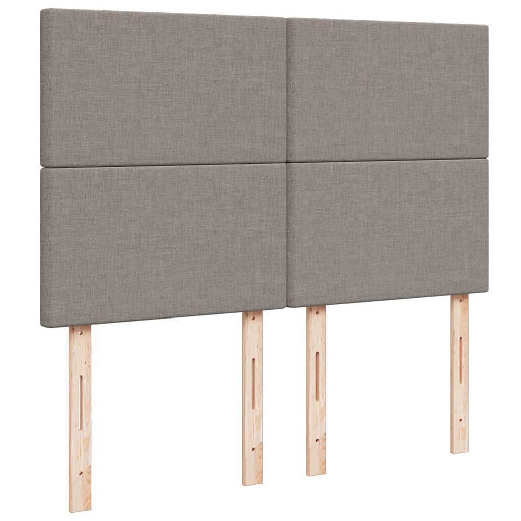 vidaXL Οθωμανικό κρεβάτι με στρώμα Taupe 140x200cm ύφασμα